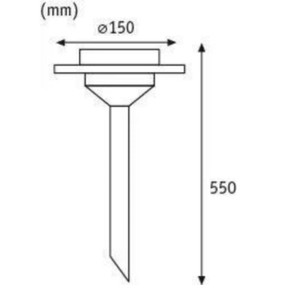 Outdoor Solar Spit UFO LED IP44 1x0.2W Steel/Plain 