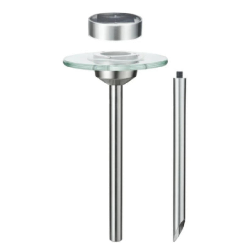 Outdoor Solar Spit UFO LED IP44 1x0.2W Steel/Plain 