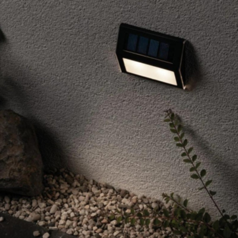 Outdoor Solar Step/Stair Light IP44 3000K Metal/Plastic - Grey