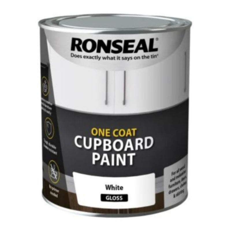 Ronseal One Coat Cupboard Paint 750ml - All Colours