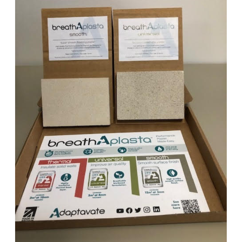 Adaptavate Breathaplasta Smooth Finishing Plaster Sample - UK Made