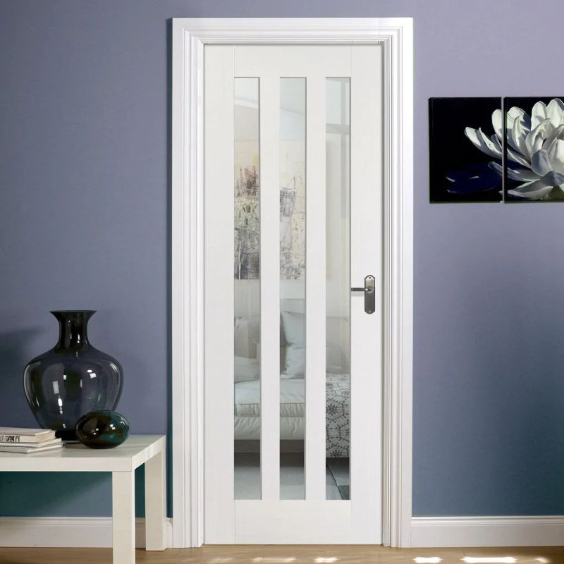LPD Utah 3 Lite Clear Glass White Primed - 78In x 33In x 35mm (1981 x 838mm)