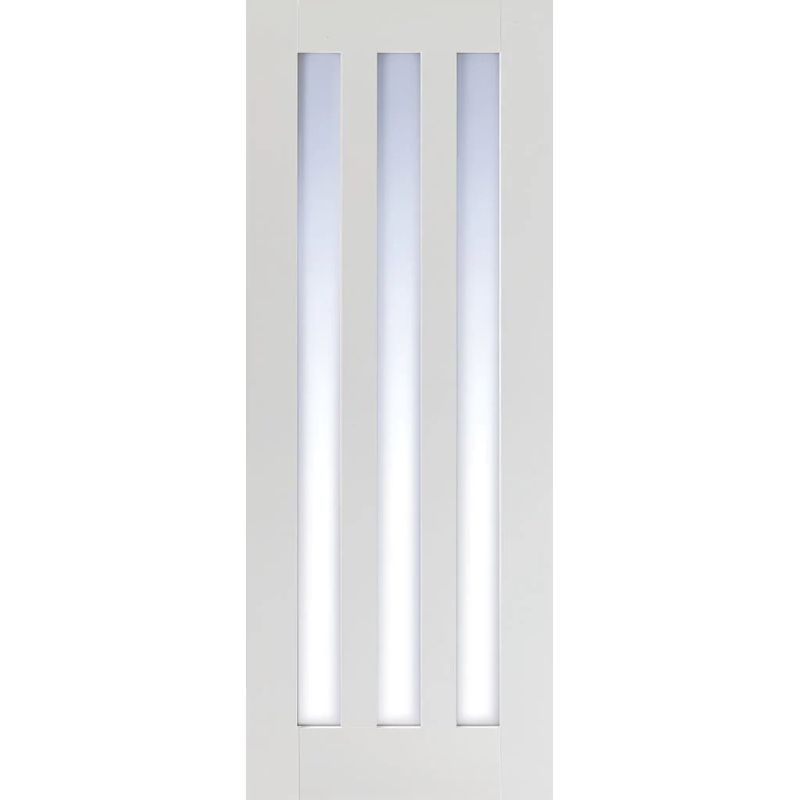 LPD Utah 3 Lite Clear Glass White Primed - 78In x 27In x 35mm (1981 x 686mm)