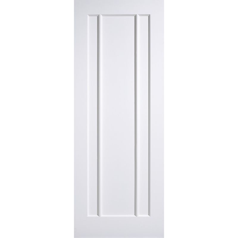 LPD Lincoln White Primed Composite 3 Panel Internal Fire Door-78in x 30in x 44mm (1981 x 762mm)