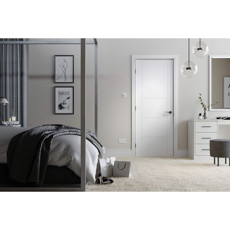 LPD Vancouver White Primed Internal Door-80.3in x 32.5in x 40mm (2040 x 826mm)