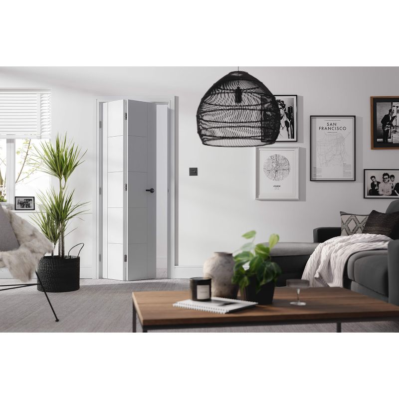LPD Vancouver White Primed Internal Bi Fold Door-78in x 30in x 35mm (1981 x 762mm)