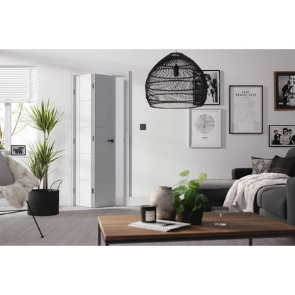 LPD Vancouver White Primed Internal Bi Fold Door-78in x 30in x 35mm (1981 x 762mm)
