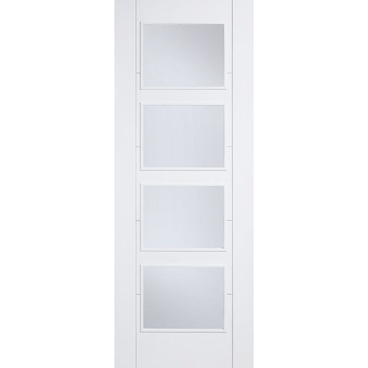 LPD Vancouver White Primed Clear Glazed Internal Door-80.3in x 28.6in x 40mm (2040 x 726mm)