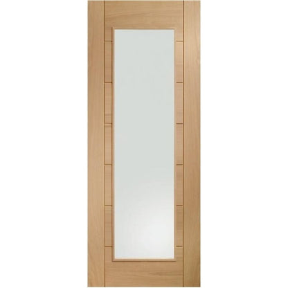 Image for XL Joinery Palermo Internal Oak Rebated Door Pair with Clear Glass 1981 x 1524 x 40mm (60")