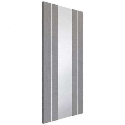 XL Joinery Forli Pre-Finished Light Grey Door with Clear Glass 2040 x 826 x 40mm (32.5")