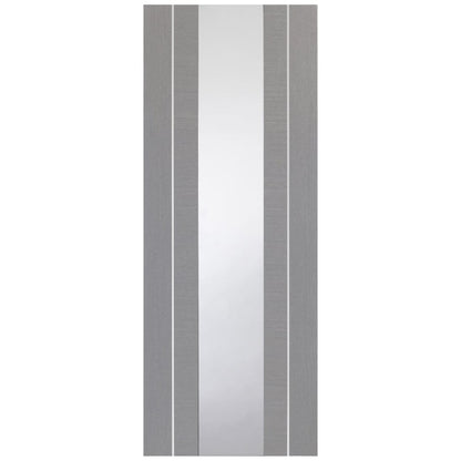 XL Joinery Forli Pre-Finished Light Grey Door with Clear Glass 2040 x 826 x 40mm (32.5")